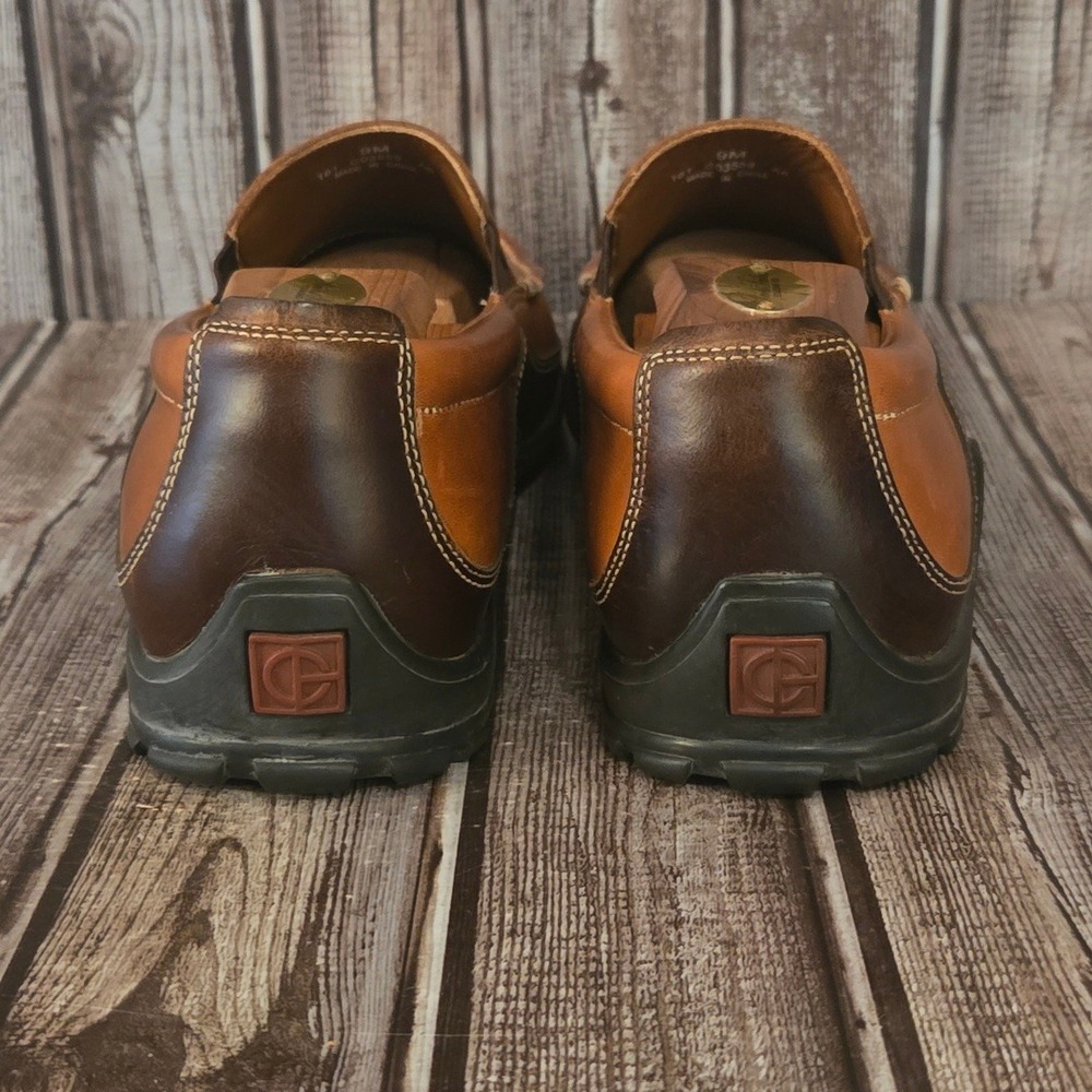 Sz 9 M Mens Cole Haan Tucker Venetian Brown Leather Vibram Sole Loafers Shoes - Picture 4 of 8